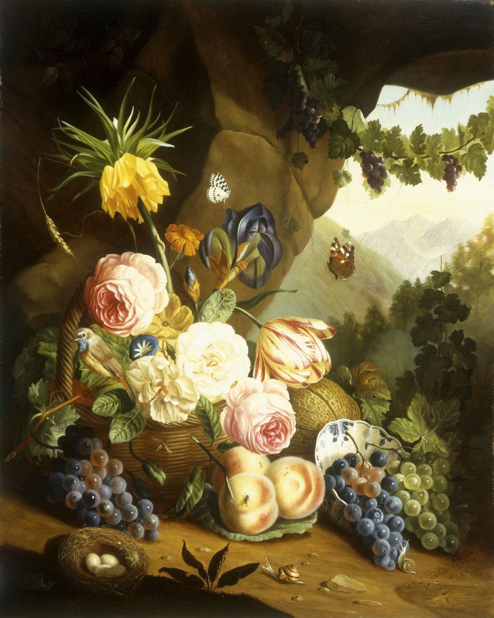 Stilleben med diverse blomster av Josef Holstayn