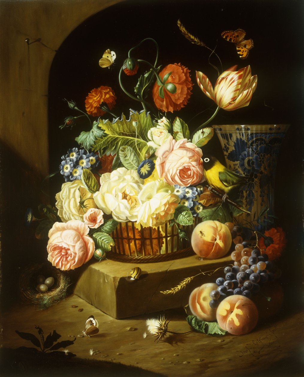 Stilleben med diverse blomster av Josef Holstayn