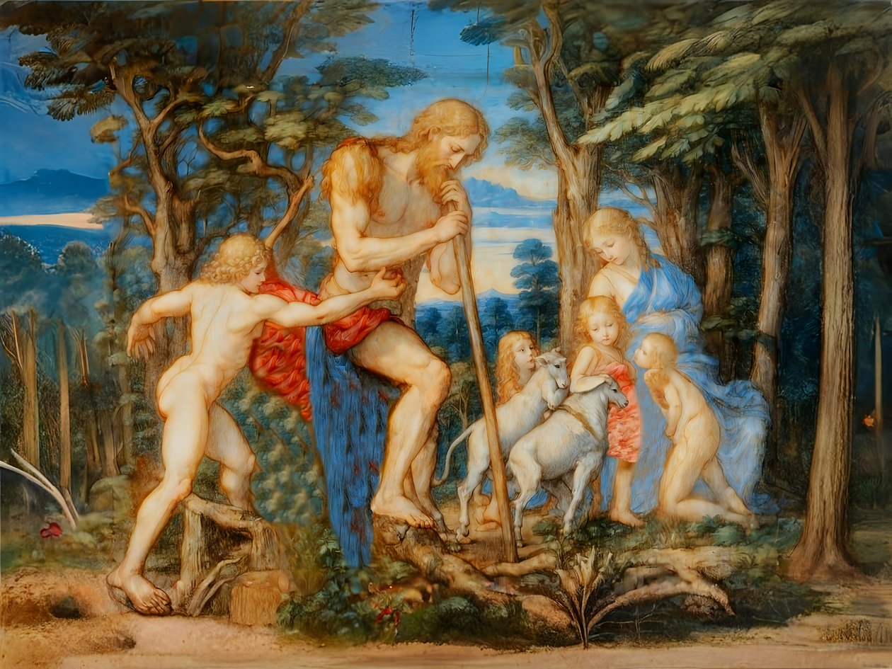 A1_Genesis_11-Adam, Eva og familie av Josef Johann Michel