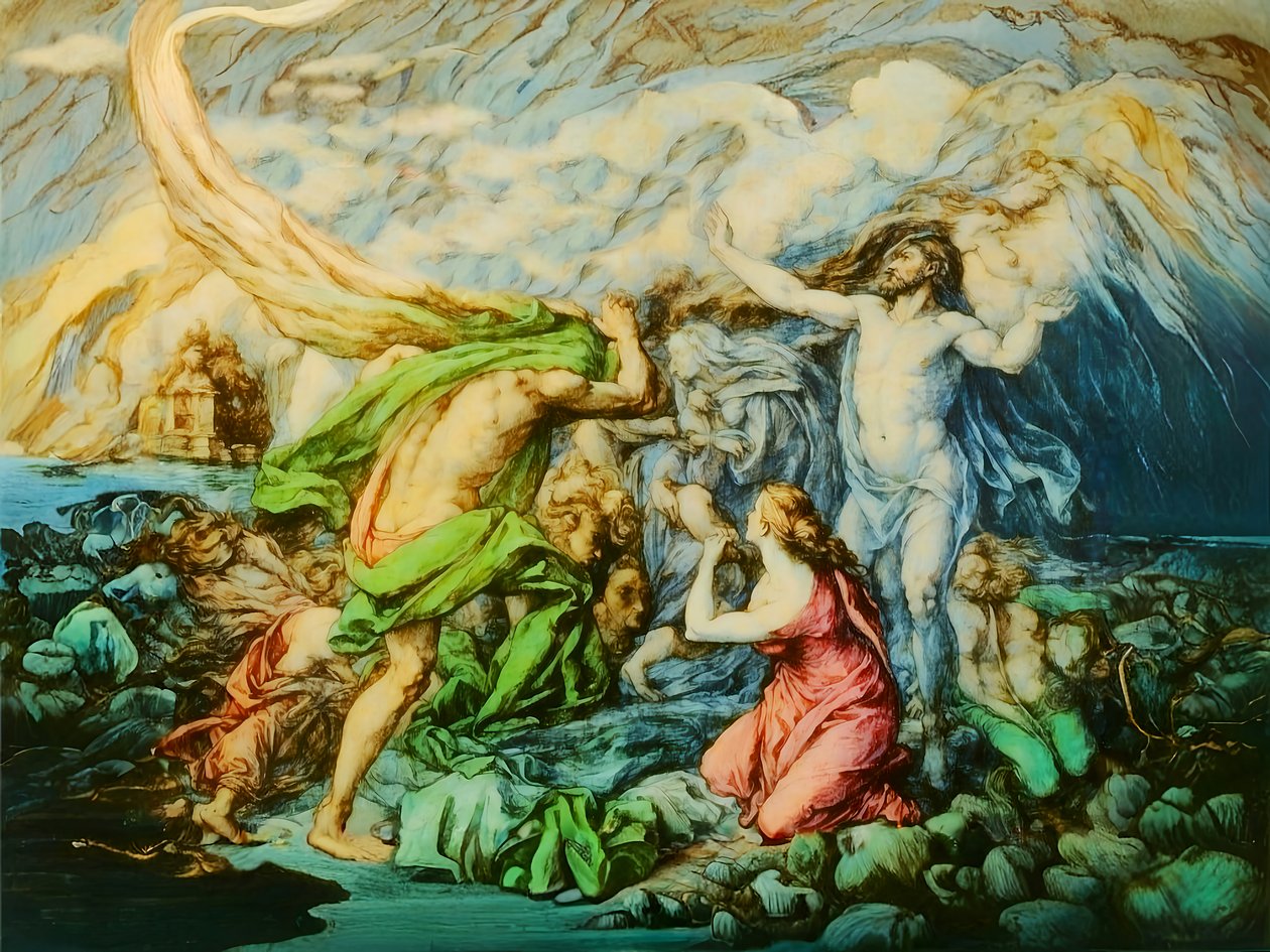 A1_Genesis_17-Noahs ark og flommen av Josef Johann Michel
