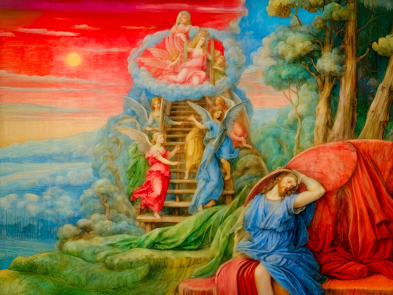 A1_Genesis_32-Jacobs drøm av Josef Johann Michel