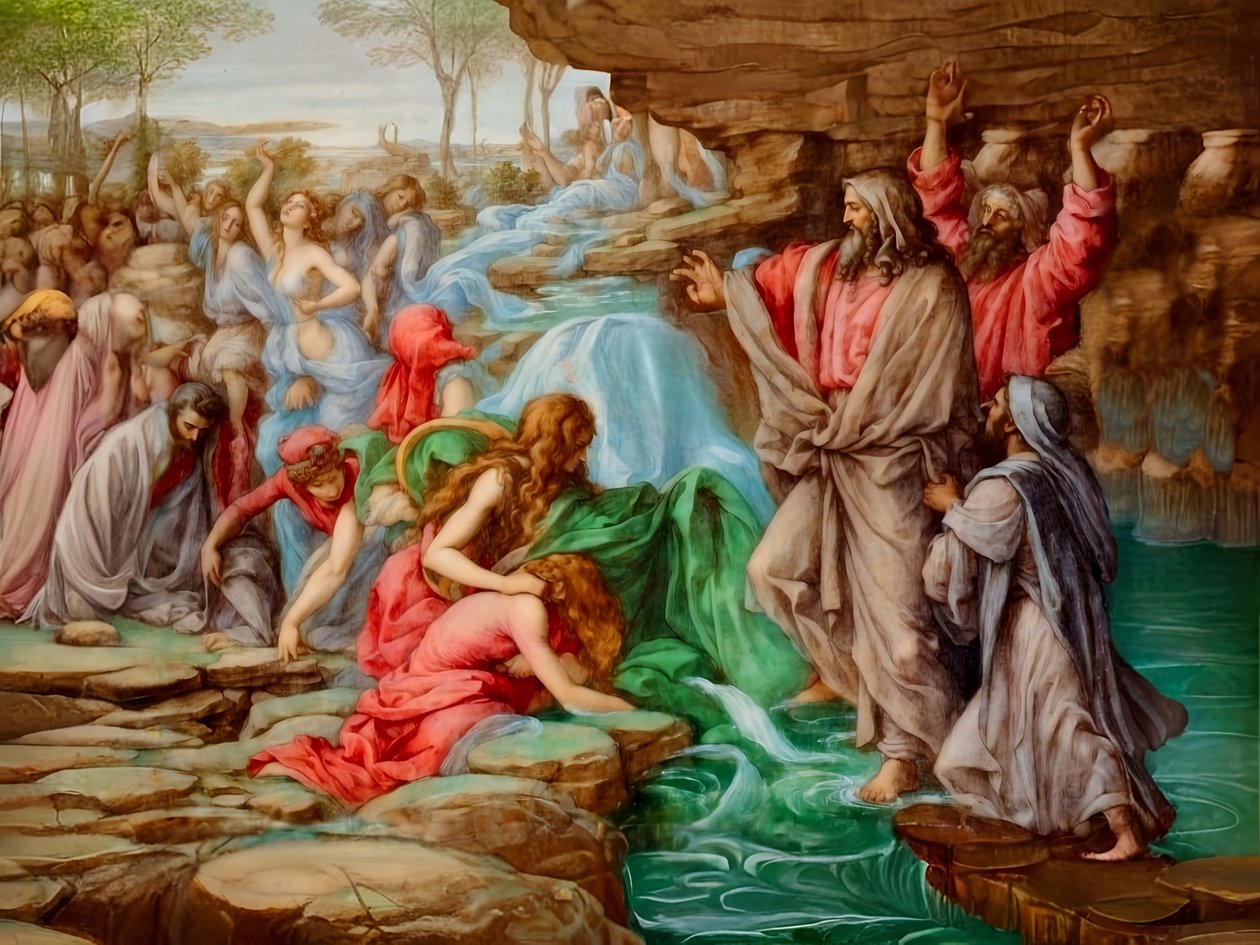 A2_Exodus_09_Manna og vann fra klippen av Josef Johann Michel