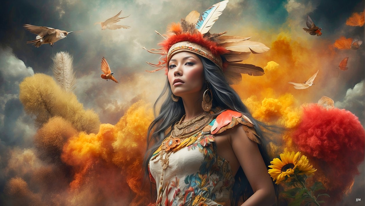 Dreamcore_dreamlike_scene-native american_05 av Josef Johann Michel