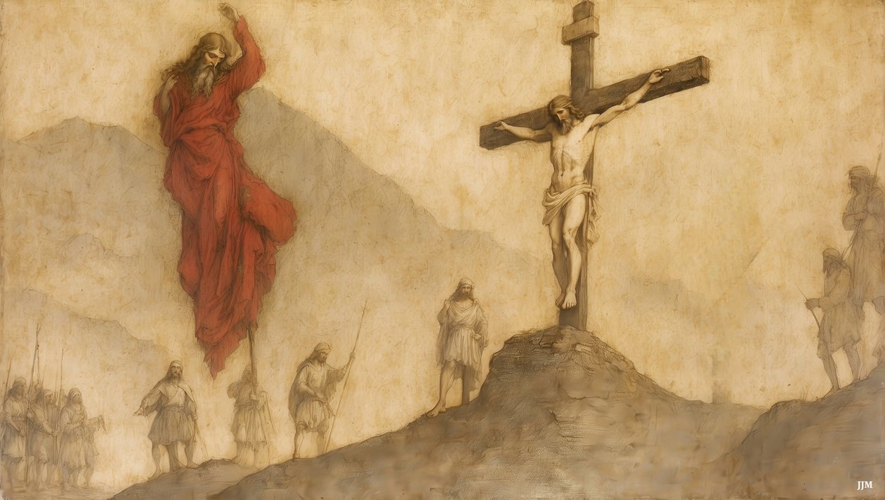 Jesus_Crucifixion-Eli, Eli, lema sabachtani av Josef Johann Michel