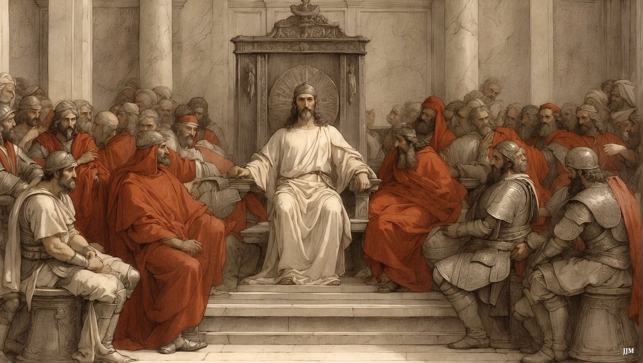 Jesus_Pilatus på dommersetet_01 av Josef Johann Michel