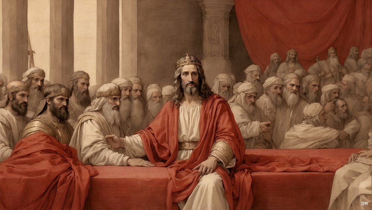 Jesus_Pilatus på dommersetet_02 av Josef Johann Michel