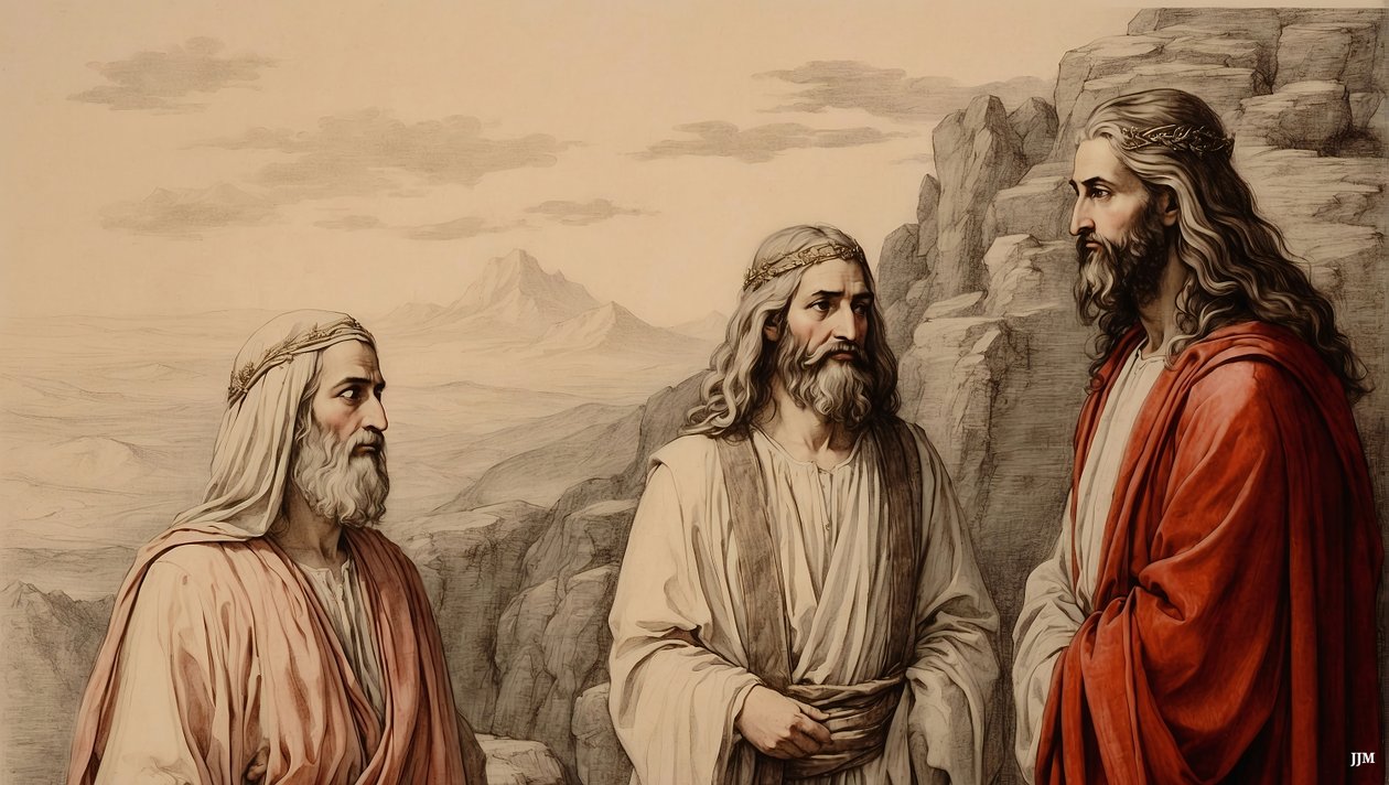 Jesus_Transfiguration med Moses og Elia_01 av Josef Johann Michel