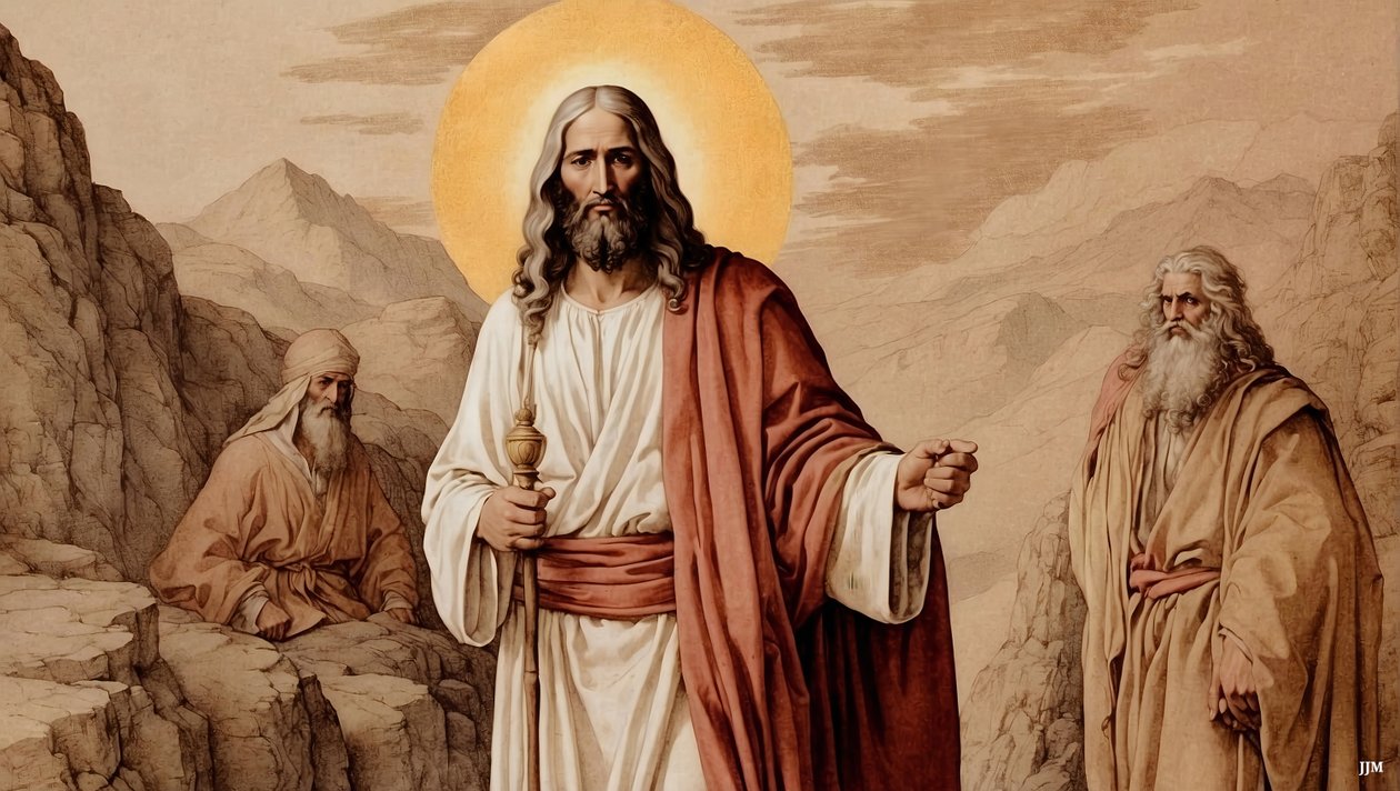 Jesus_Transfiguration med Moses og Elia_02 av Josef Johann Michel