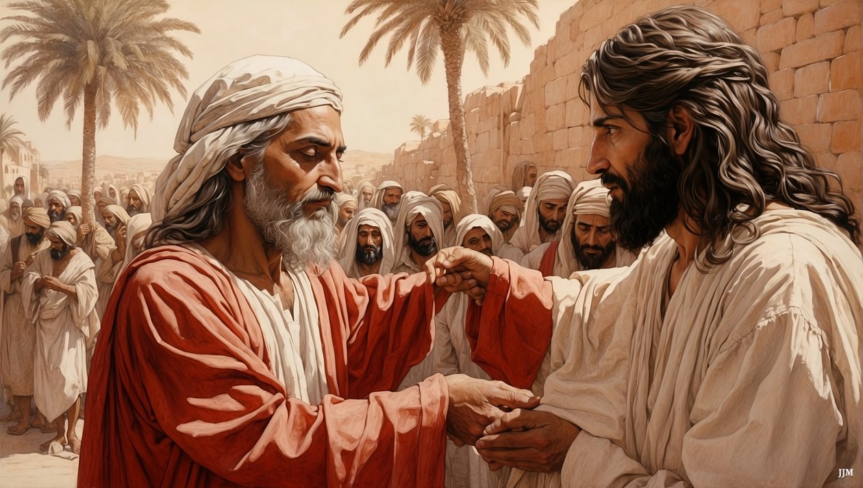 Jesus_helbreder den blinde tiggeren_02 av Josef Johann Michel