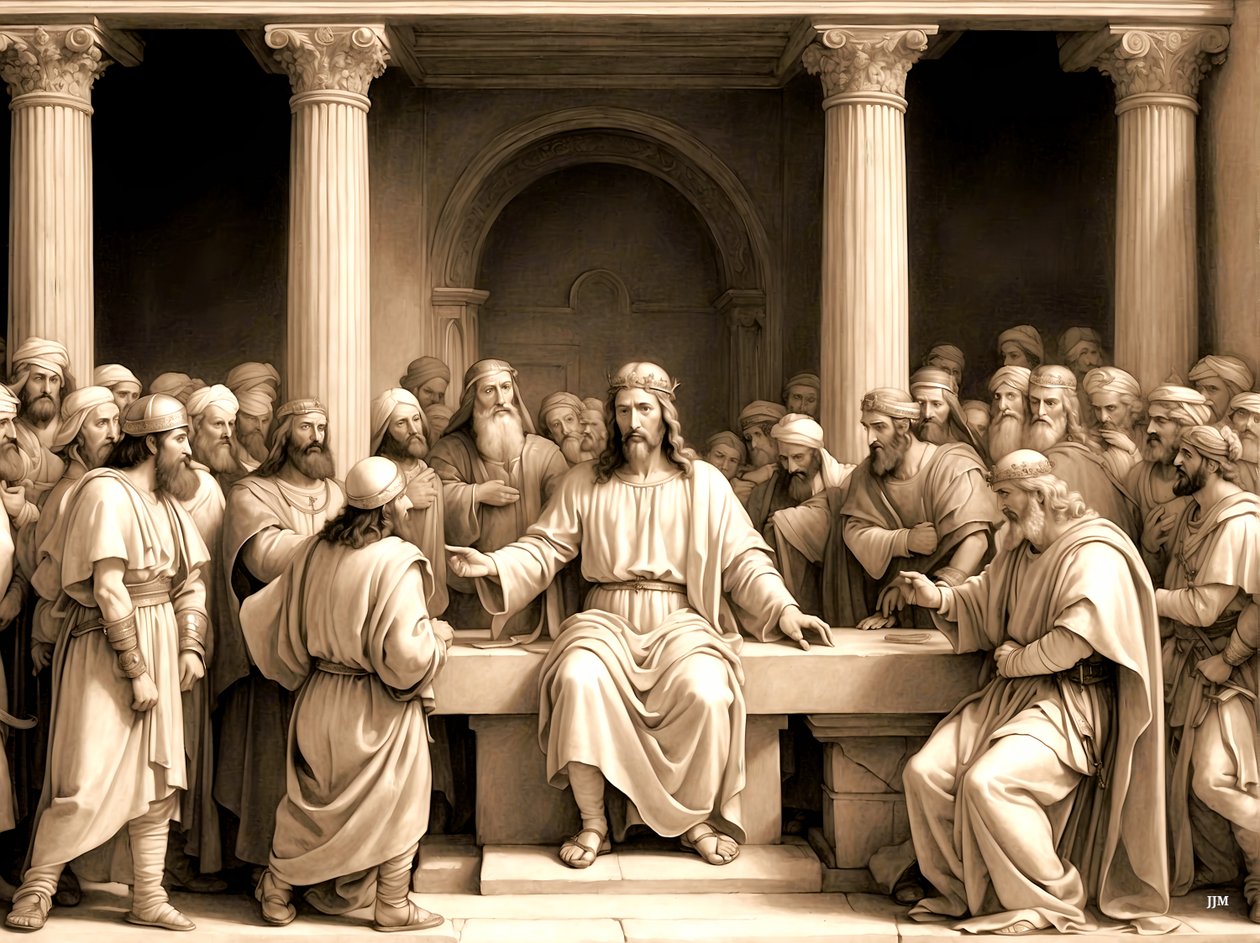 Jesus_lærer i templet _01 av Josef Johann Michel