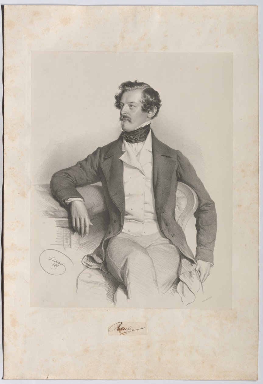Alexander Freiherr von Bach (1813-1893), jurist, politiker av Josef Kriehuber