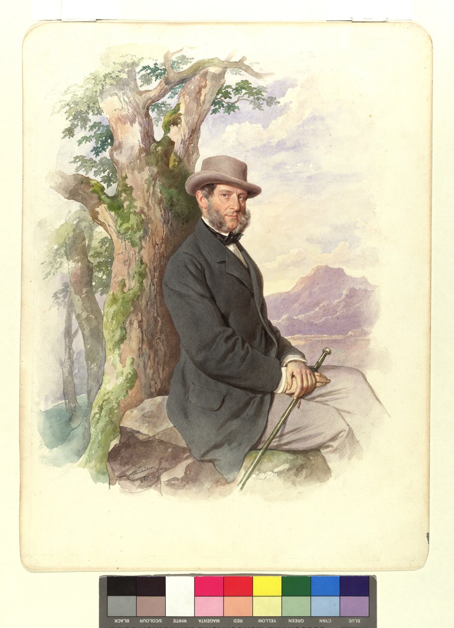 Anton Ritter von Schmerling, president for Høyesterett osv. av Josef Kriehuber