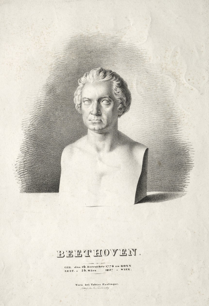 Byste av Ludwig van Beethoven av Josef Kriehuber