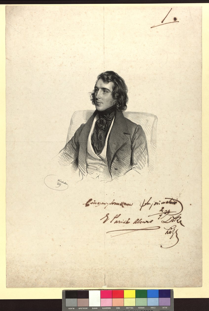 Elias Parish Alvars, harpevirtuos av Josef Kriehuber