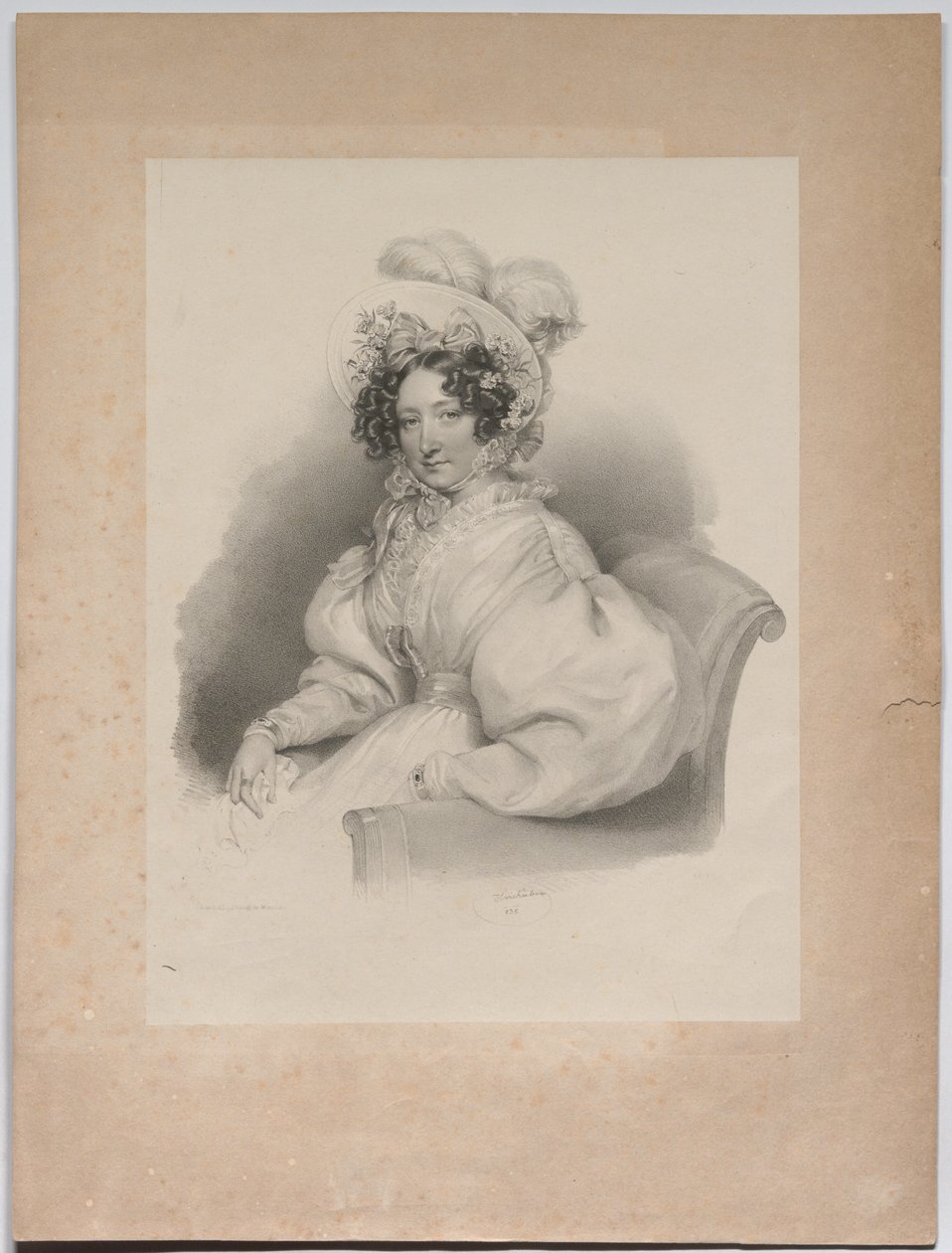 Gabrielle Auersperg, født Lobkowitz av Josef Kriehuber