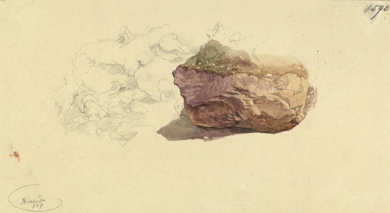 Bergstudie av Josef Kriehuber