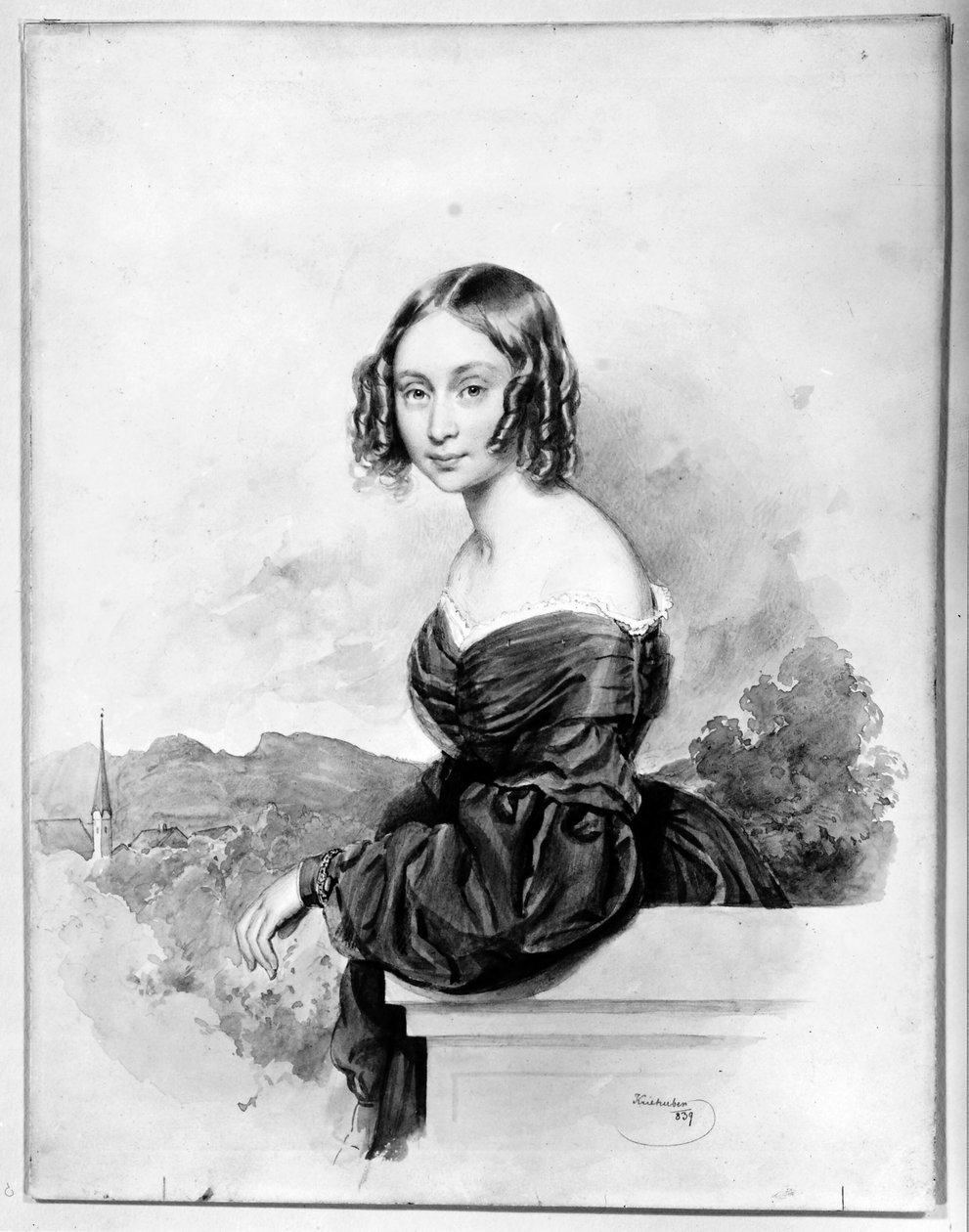 Grevinnen Natalia Alexandra von Buxhövden, gift med K.G. Löwenhielm av Josef Kriehuber