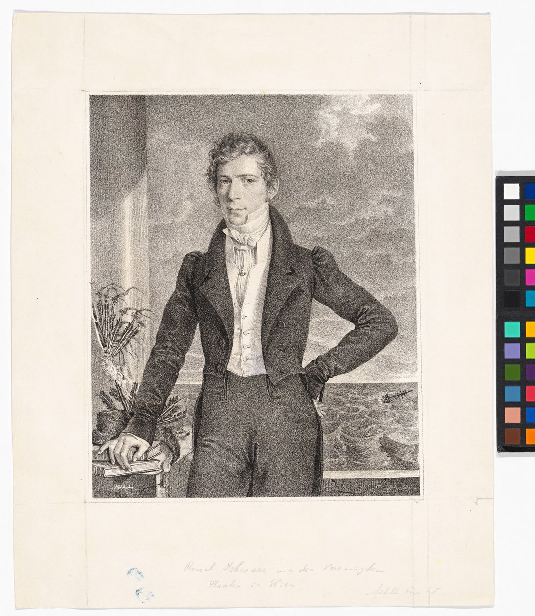 Johann Georg Schwarz (1800-1867, pelshandler) av Josef Kriehuber
