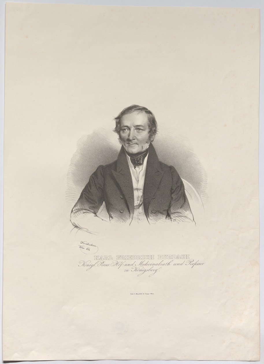 Karl Friedrich Burdach; kongelig prøyssisk hoff- og medisinalråd og professor i Königsberg av Josef Kriehuber