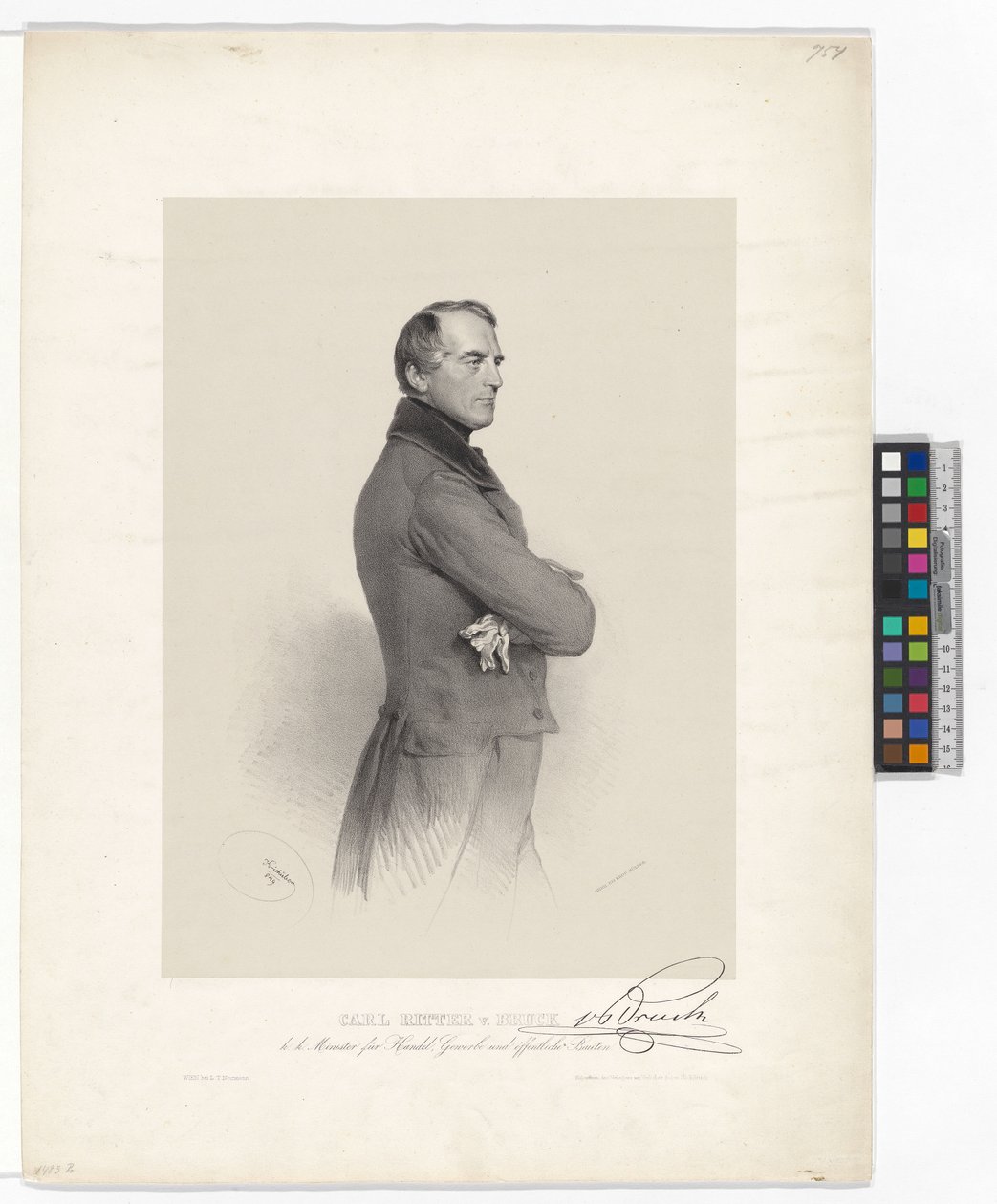 Karl Ludwig friherre von Bruck av Josef Kriehuber