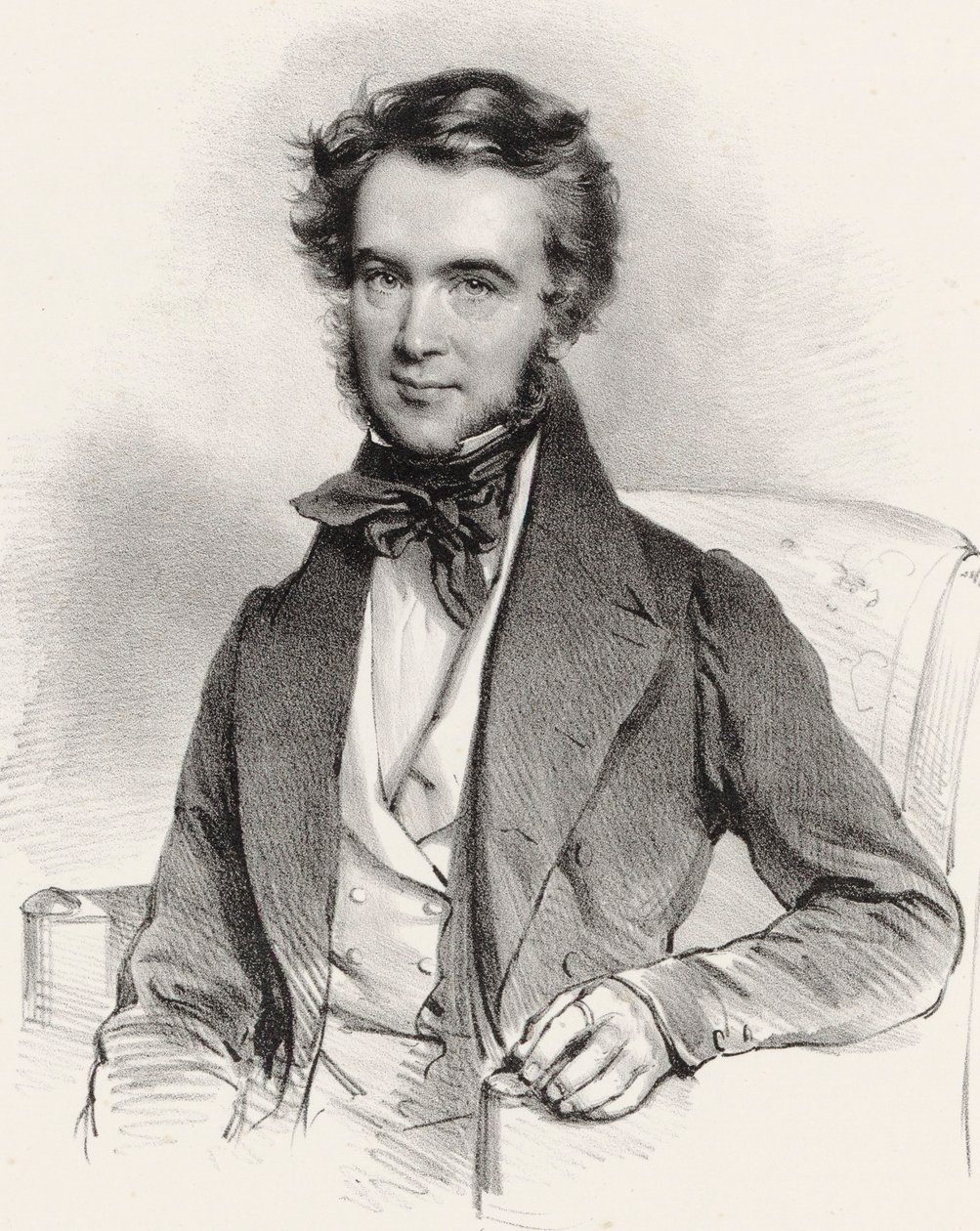 Portrett av fiolinisten og komponisten Karol Lipiski 1790-1861, 1837. av Josef Kriehuber