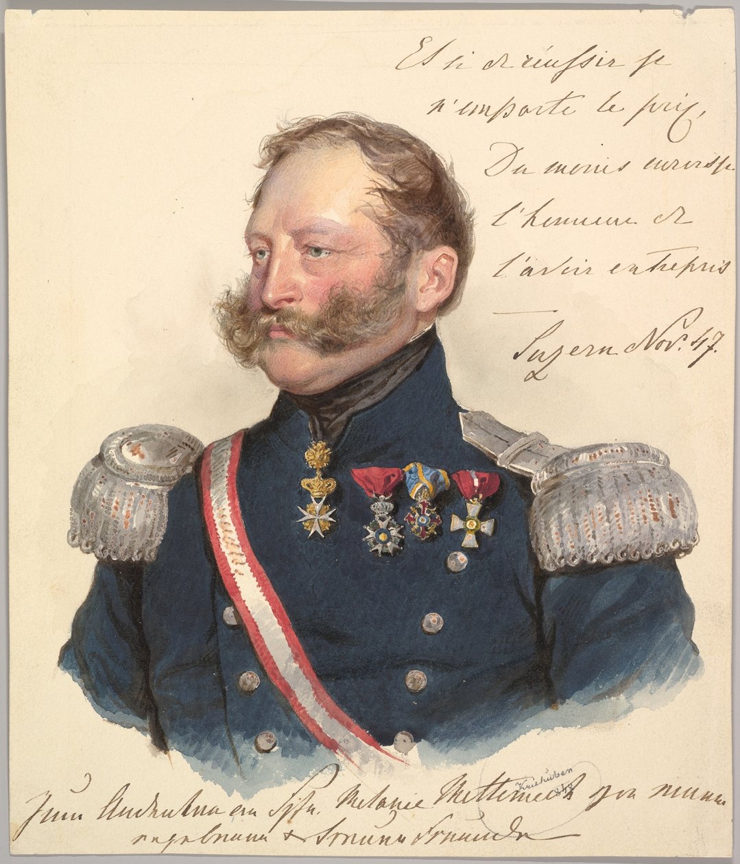 Prins Friedrich av Schwarzenberg av Josef Kriehuber
