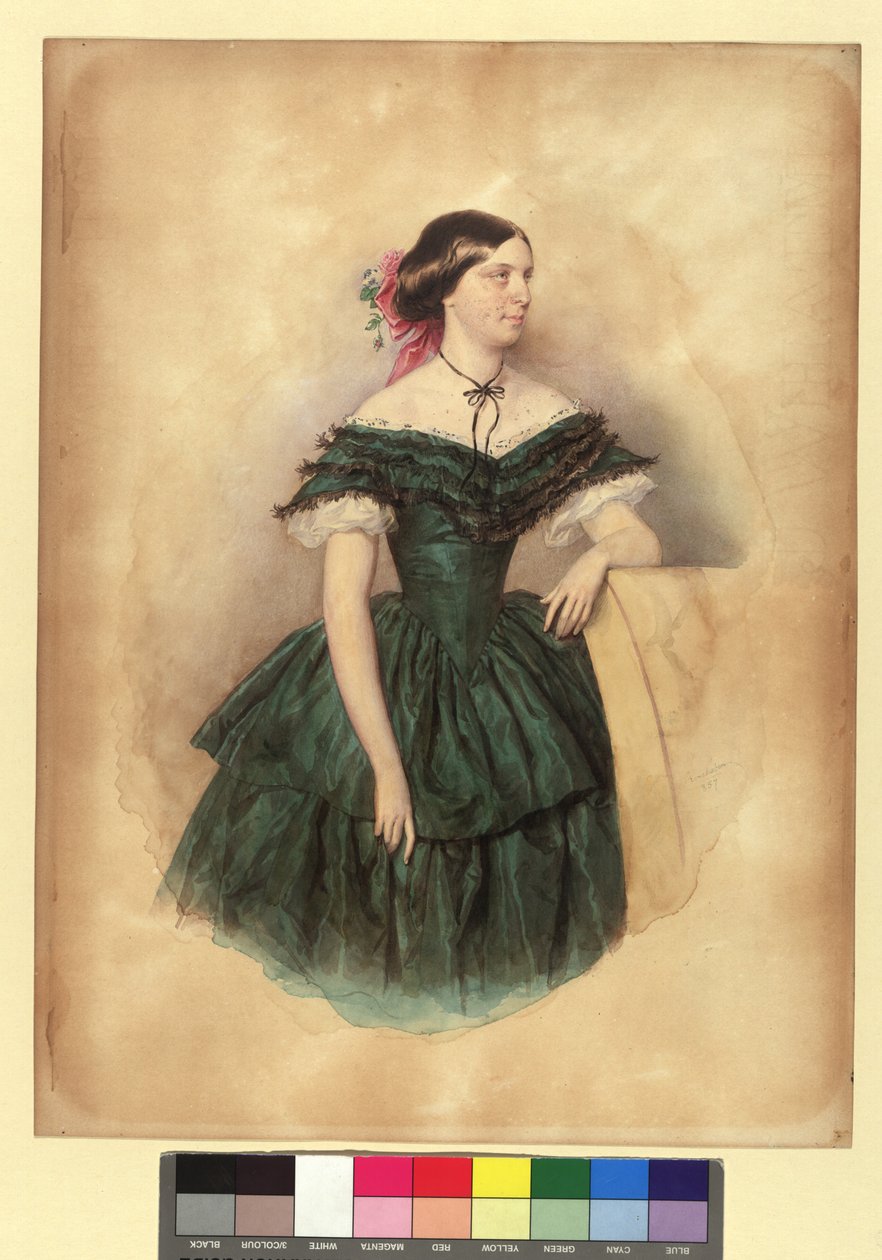 Violetta von Schmerling, født Bienerth av Josef Kriehuber