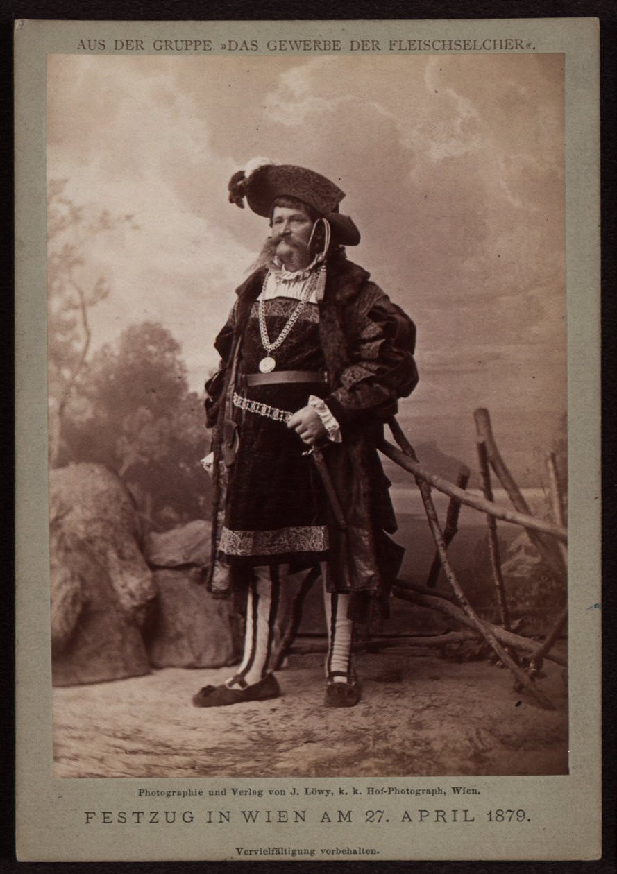 Jos. Ullmann, kjøttsmoker under Makart-paraden i 1879 av Josef Löwy