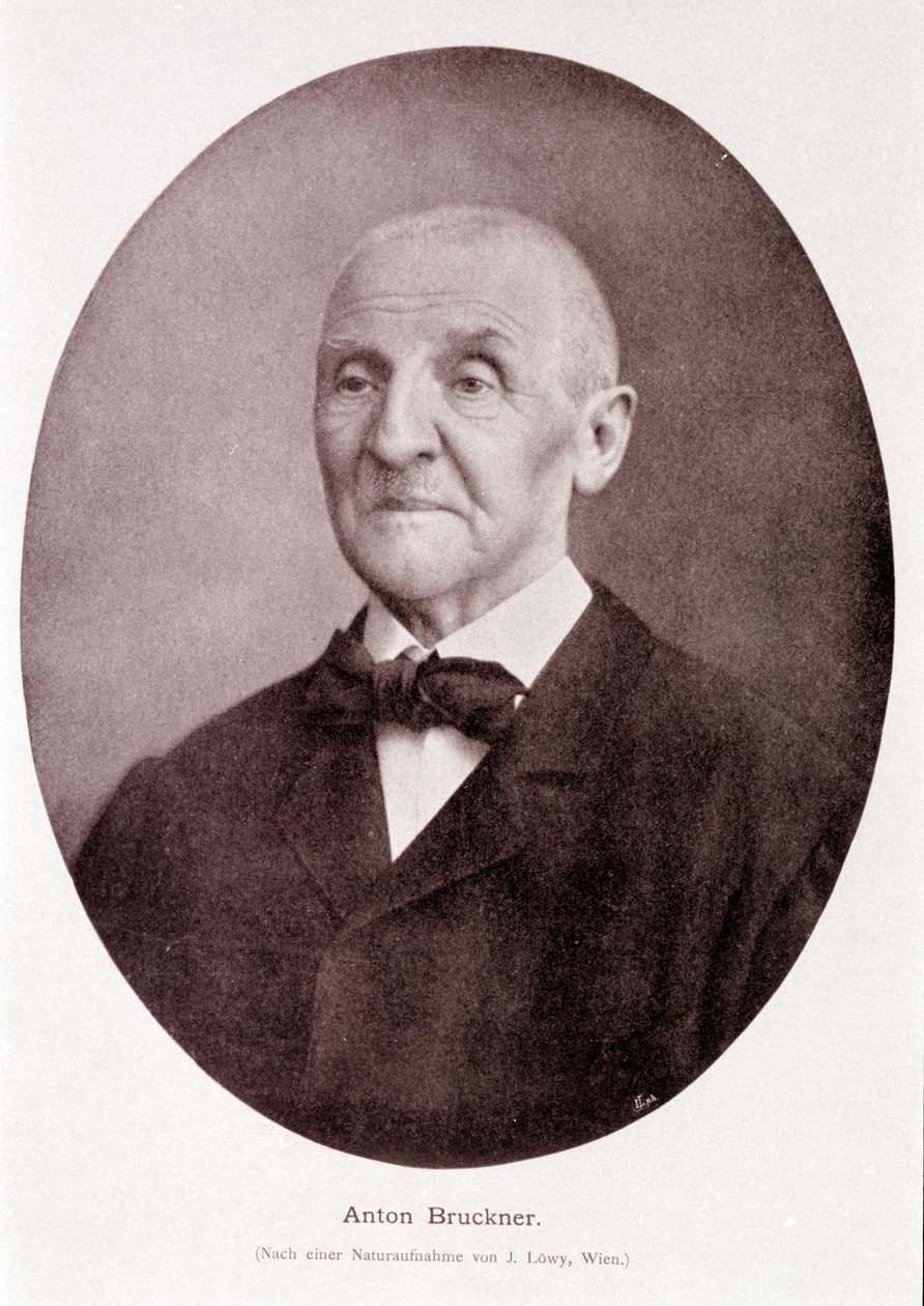 Den østerrikske komponisten og organisten Anton Bruckner (1824 - 1896). av Josef Löwy