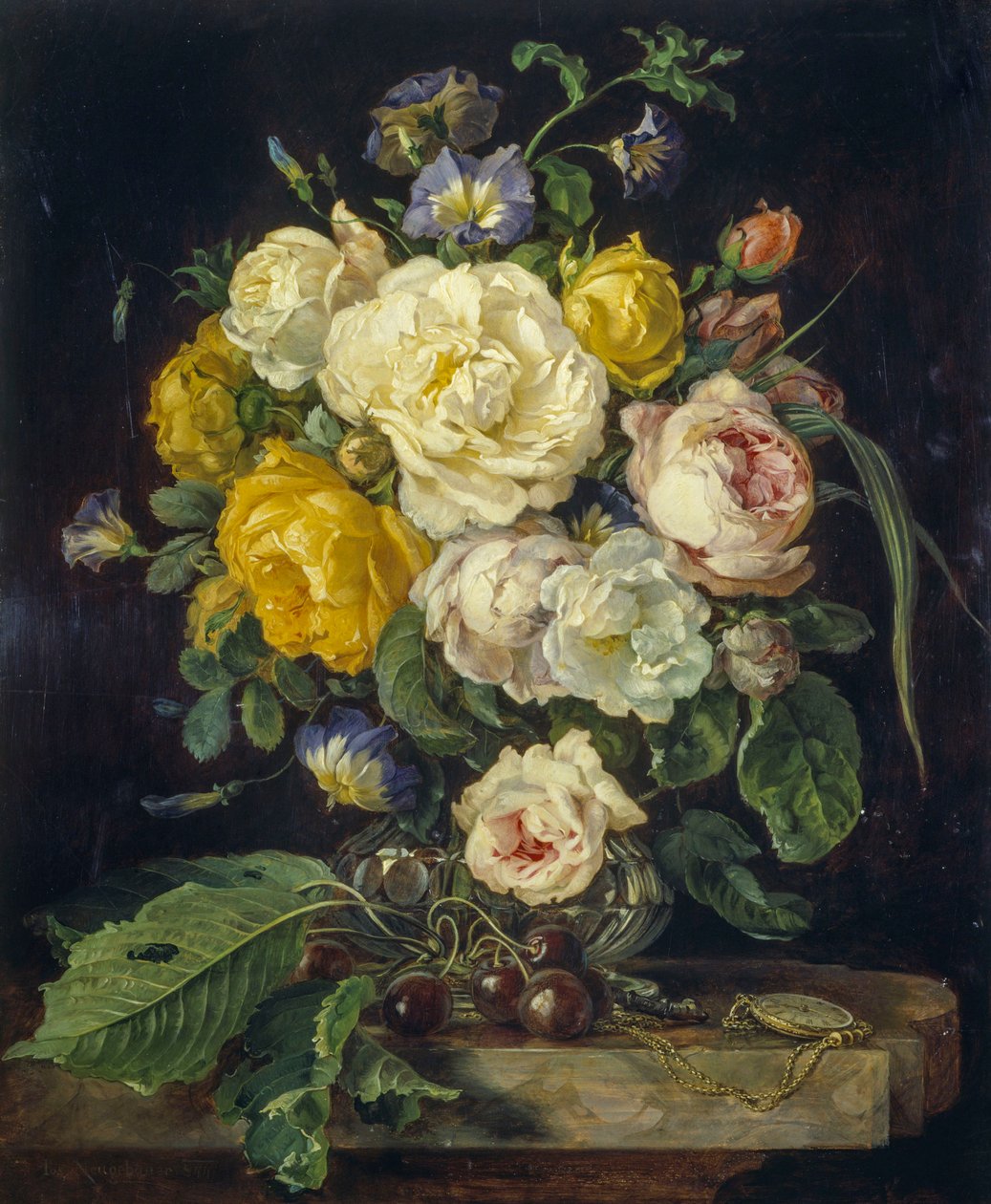Stilleben med blomster av Josef Neugebauer