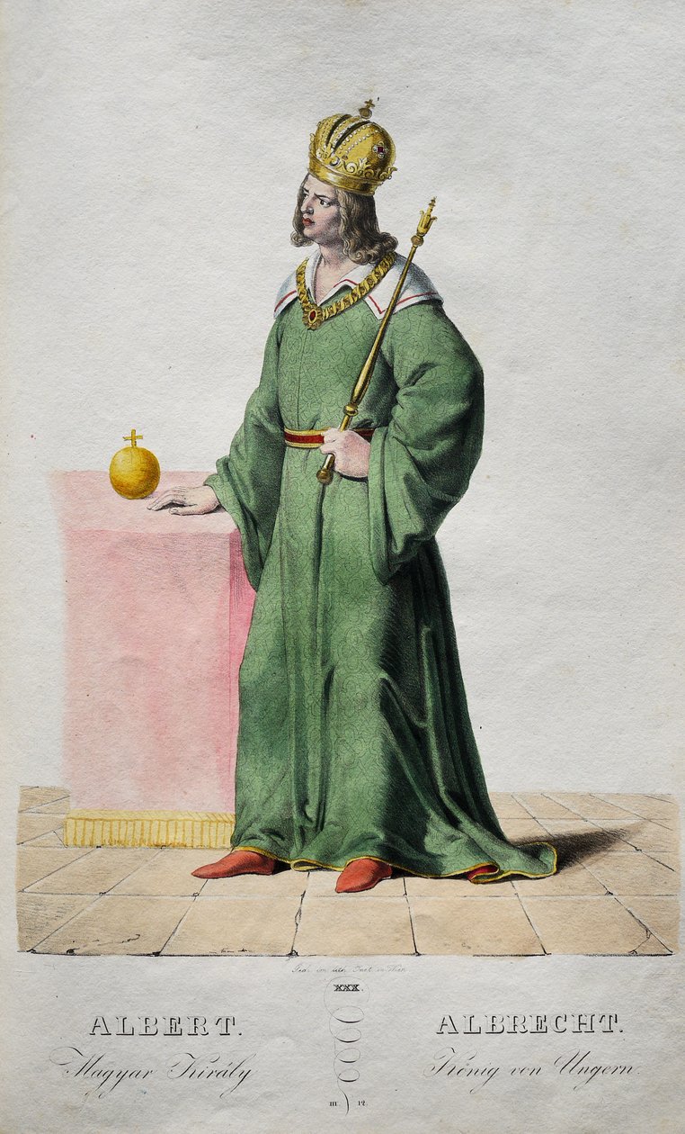 Albert den storsindede 1397-1439, konge av Ungarn og Kroatia, 1828 av Josef Nikolaus Kriehuber