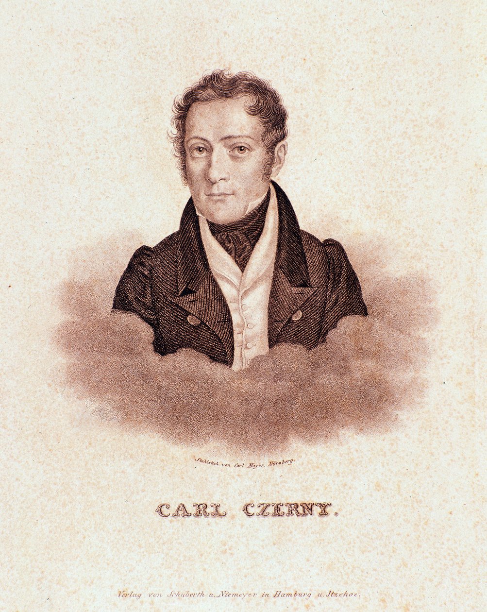 Portrett av Carl Czerny (litografi av Josef Nikolaus Kriehuber