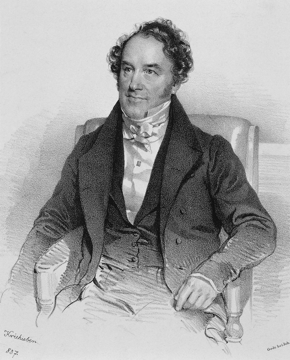 Portrett av Conradin Kreutzer eller Kreuzer (Messkirch av Josef Nikolaus Kriehuber