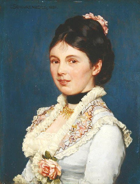 Portrett av en dame av Josef Scheurenberg