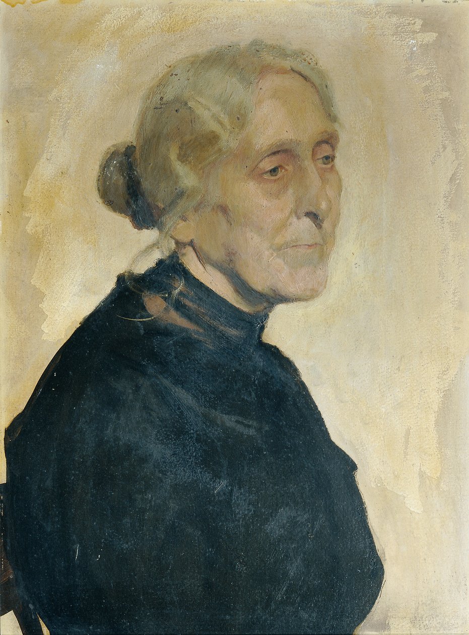 Portrett av en gammel dame av Josef Wawra