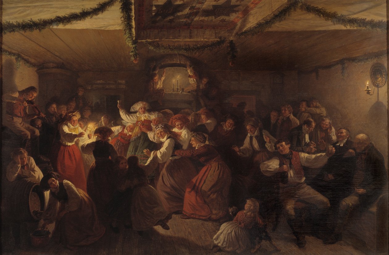 Bryllupet i Vingåker, 1857. av Josef Wilhelm Wallander