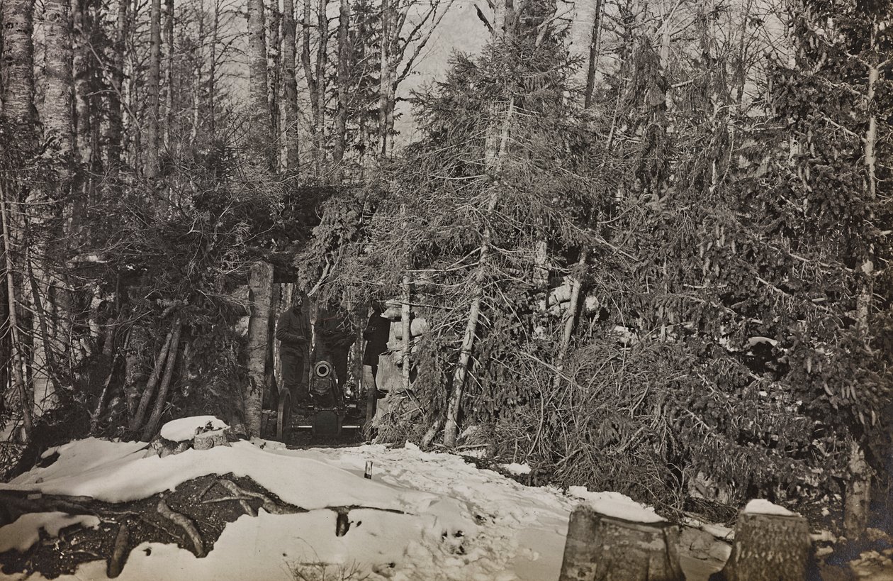 Album "Min verdenskrig - minner fra den sørvestlige fronten i Kärnten, Italia, Trentino-Alto Adige) 31/03/1915-12/11/ 1918 - Josef Zohles Wien ": kanon Brisia (s/h foto) av Josef Zohles