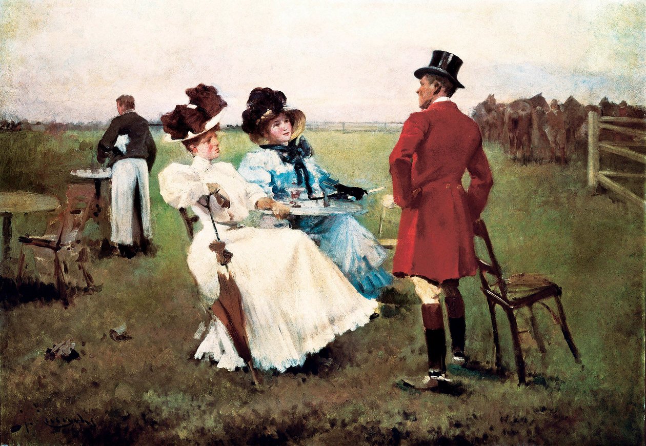 "" Day in the Campaign "" Maleri av Josep Cusachs i Cusachs (1851-1908). Barcelona. Montserrat kloster. Museet i Montserrat. av Josep Cusachs y Cusachs