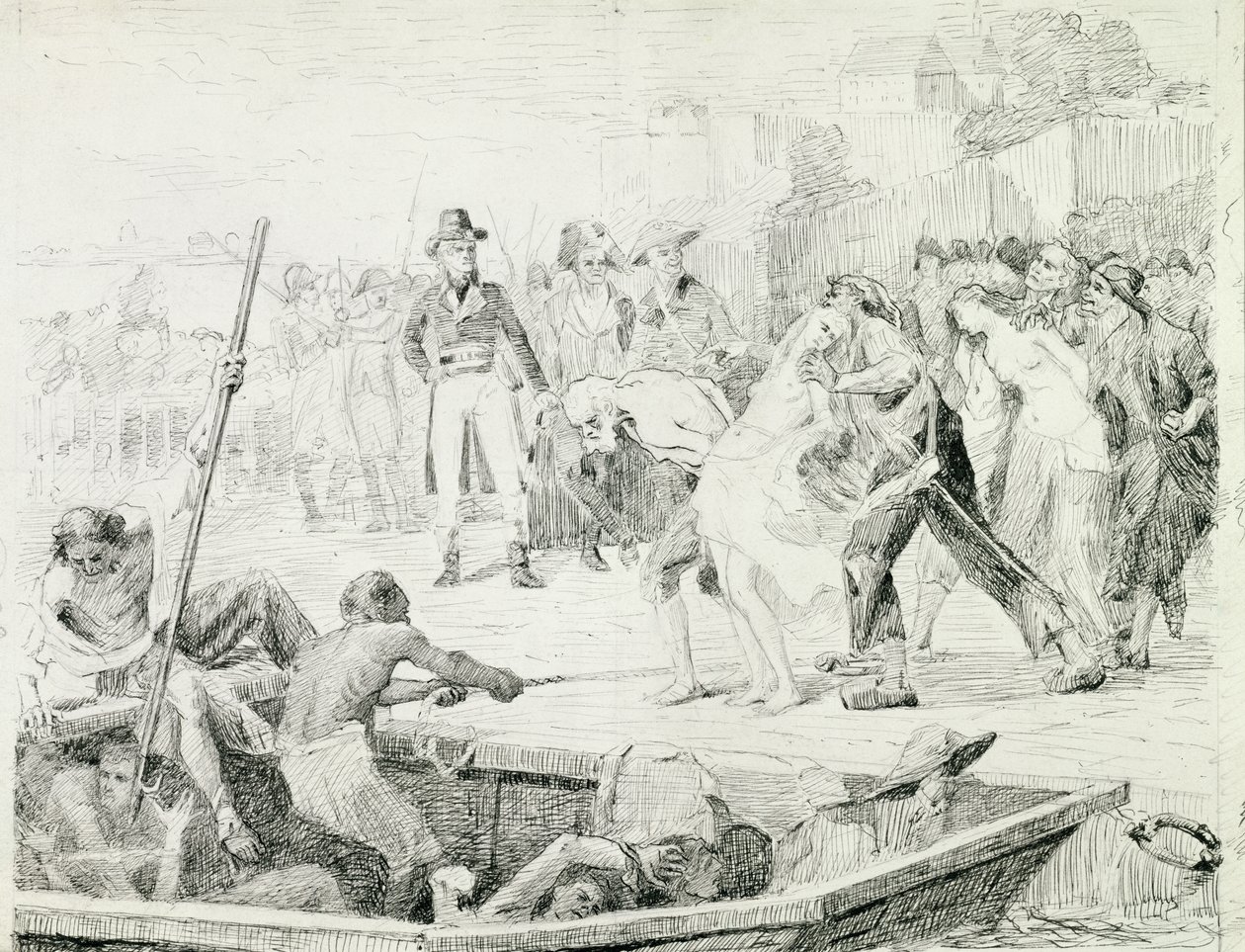 Nantes-drukningene i 1793 av Joseph Aubert