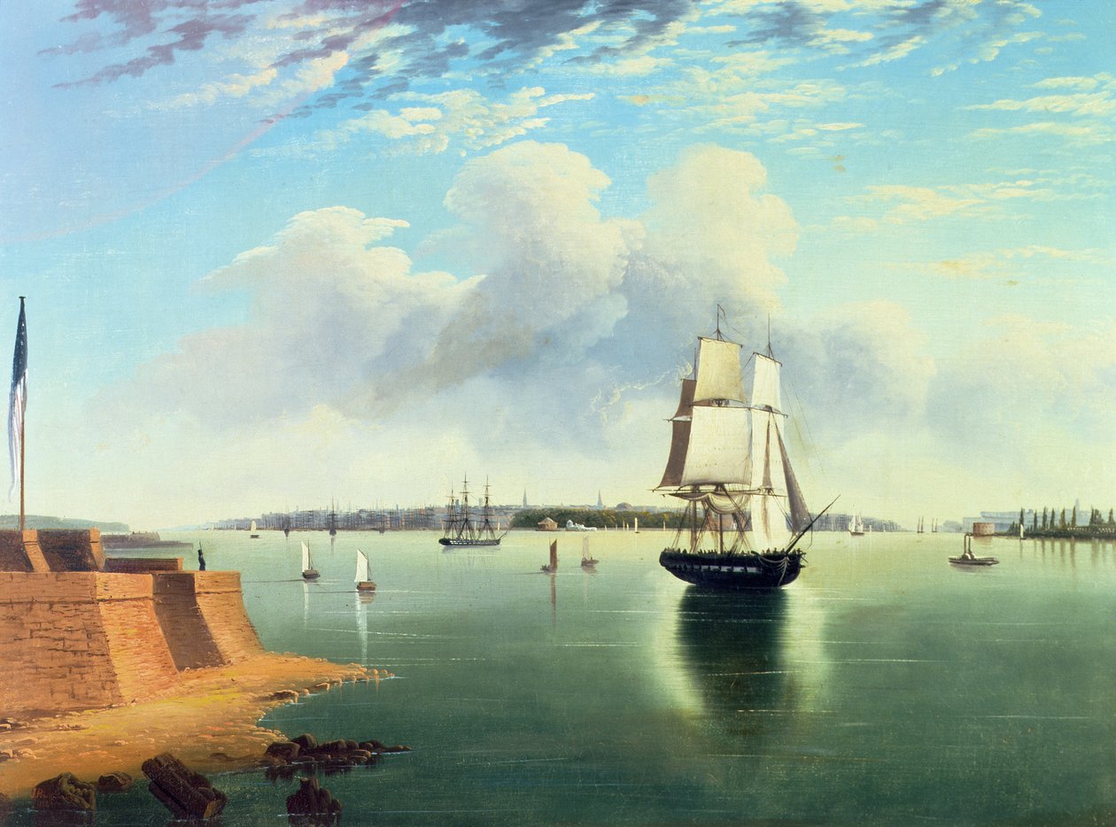 Utsikt over New York fra Bedloes Island, 1867 av Joseph B. Pringle