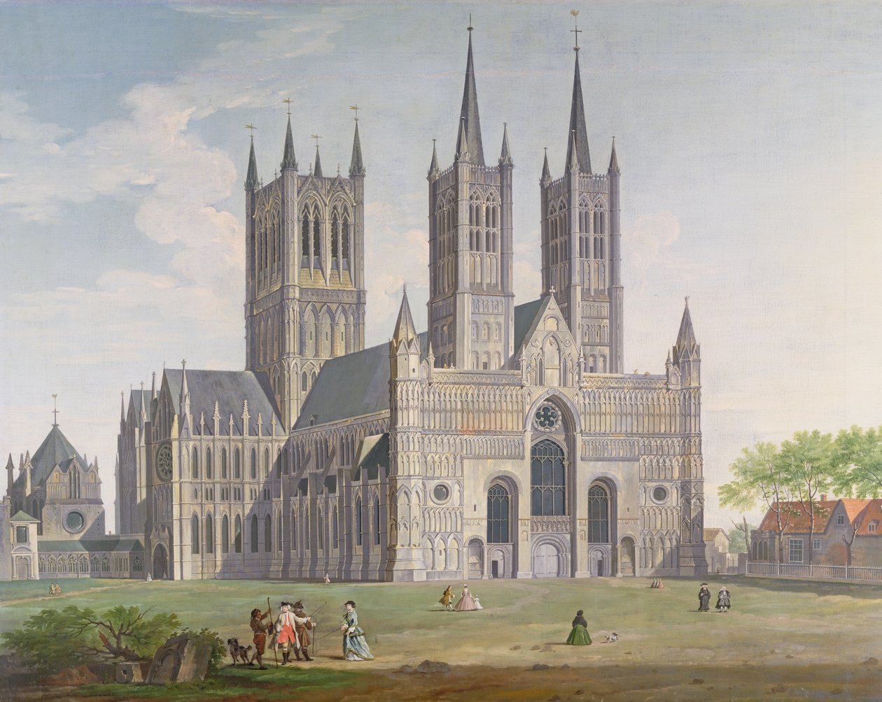 Lincoln-katedralen fra vest av Joseph Baker