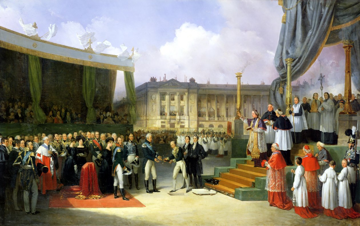 Innvielse av et monument til minne om Louis XVI (1754-93) av Charles X (1757-1836) på Place de la Concorde, 3. mai 1826, 1827 av Joseph Beaume
