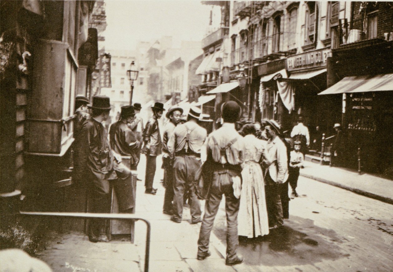 Pell Street i Chinatown, New York City, 1898 av Joseph Byron