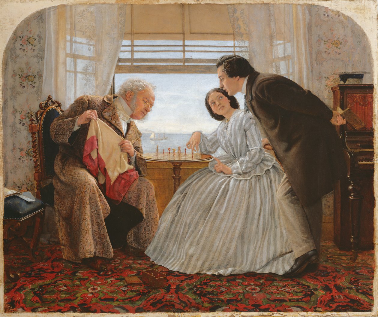 Sjakkspillerne, 1860 av Joseph Clark