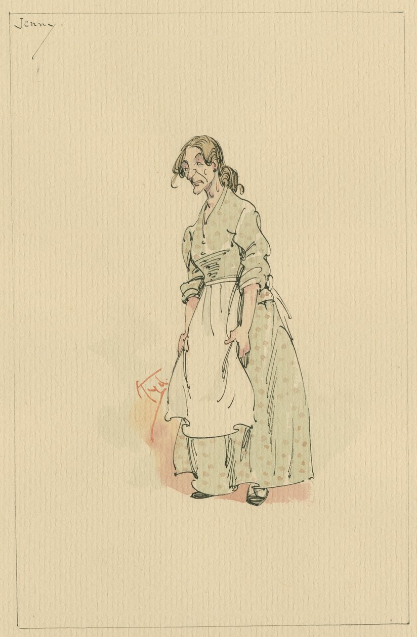Jenny, ca. 1920-tallet (penn og blekk med wc på papir) av Joseph Clayton Clarke