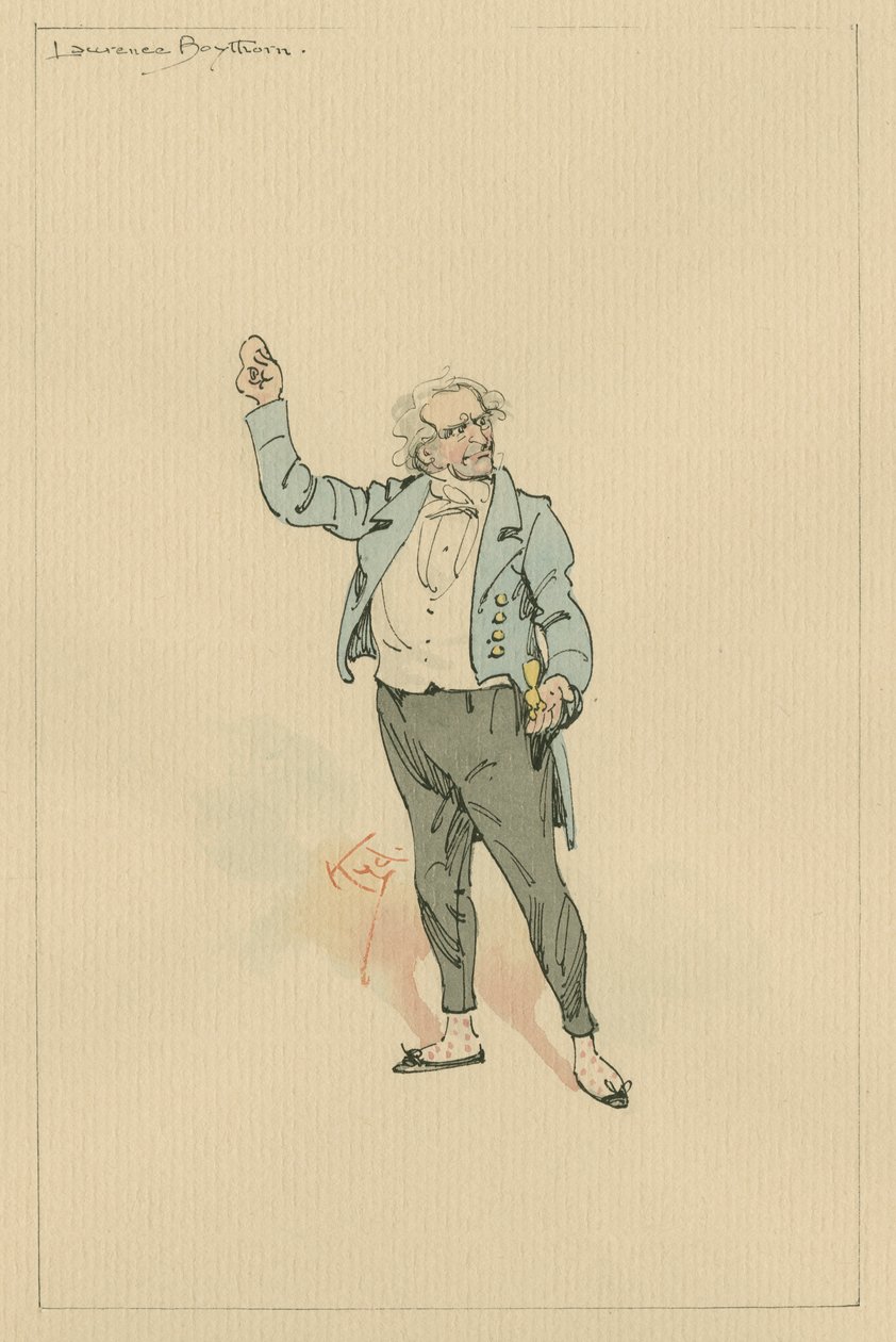 Lawrence Boythorn, ca. 1920-tallet (penn og blekk med wc på papir) av Joseph Clayton Clarke