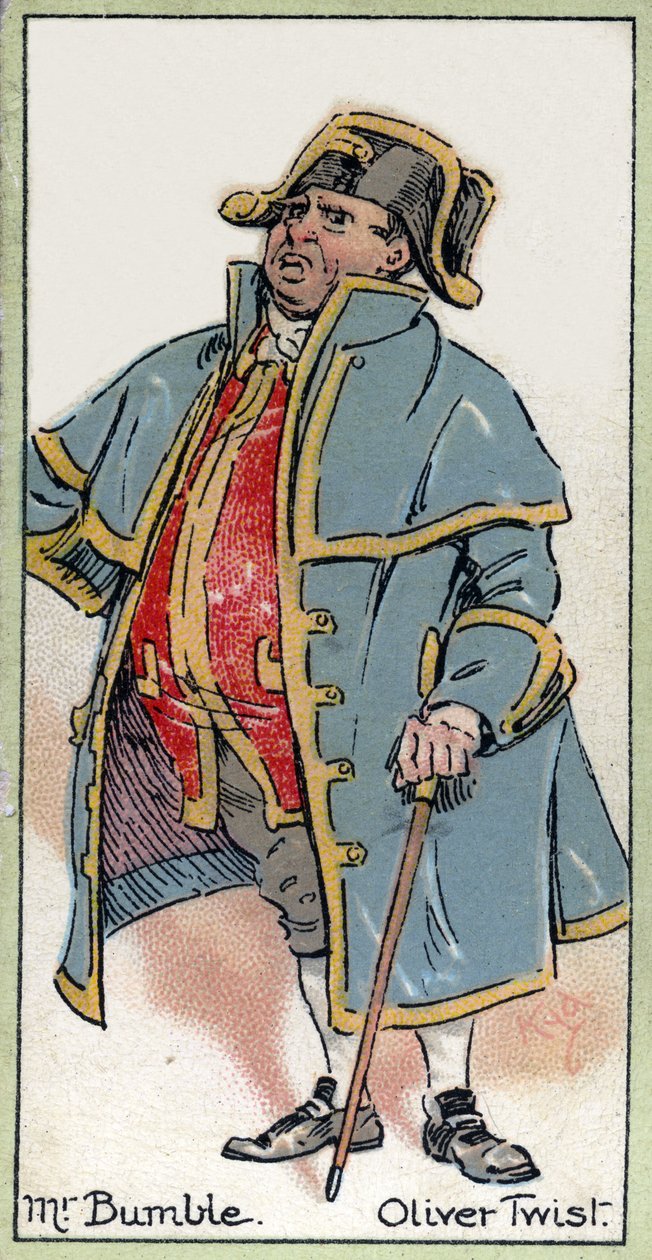 Mr. Bumble, fra "Oliver Twist", av Charles Dickens, 1923 av Joseph Clayton Clarke