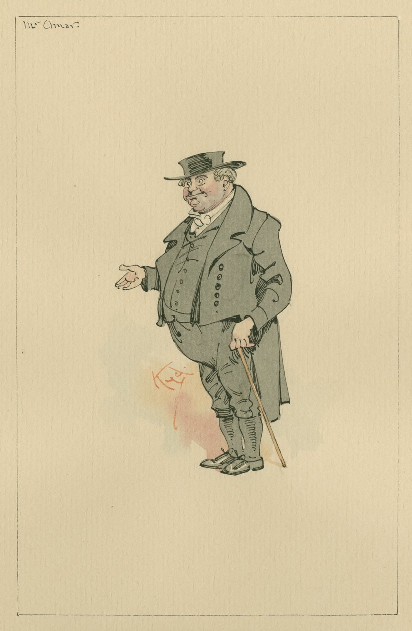 Mr Omar, ca. 1920-tallet (penn og blekk med wc på papir) av Joseph Clayton Clarke