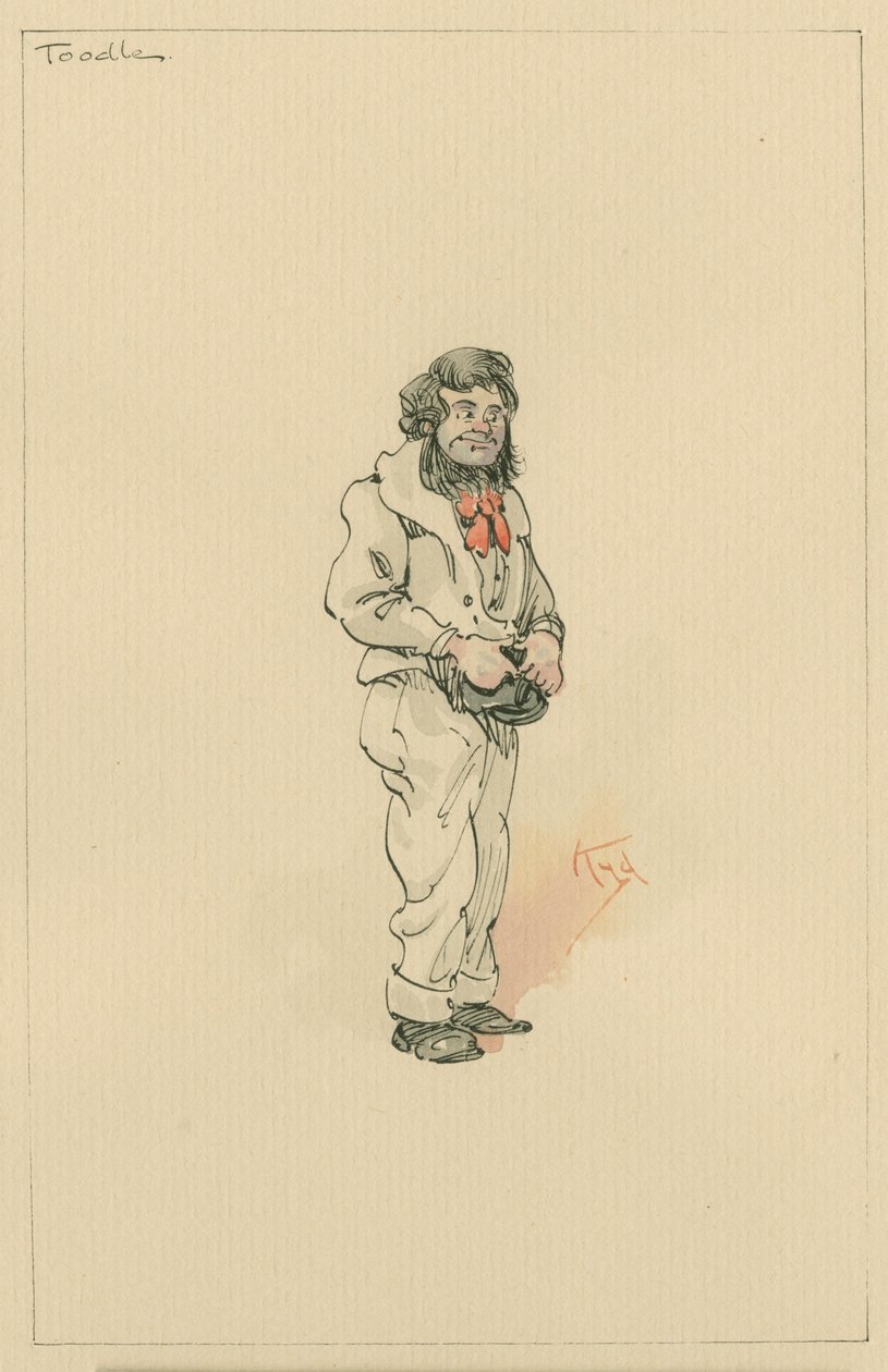 Mr Toodle, ca. 1920-tallet (penn og blekk med wc på papir) av Joseph Clayton Clarke