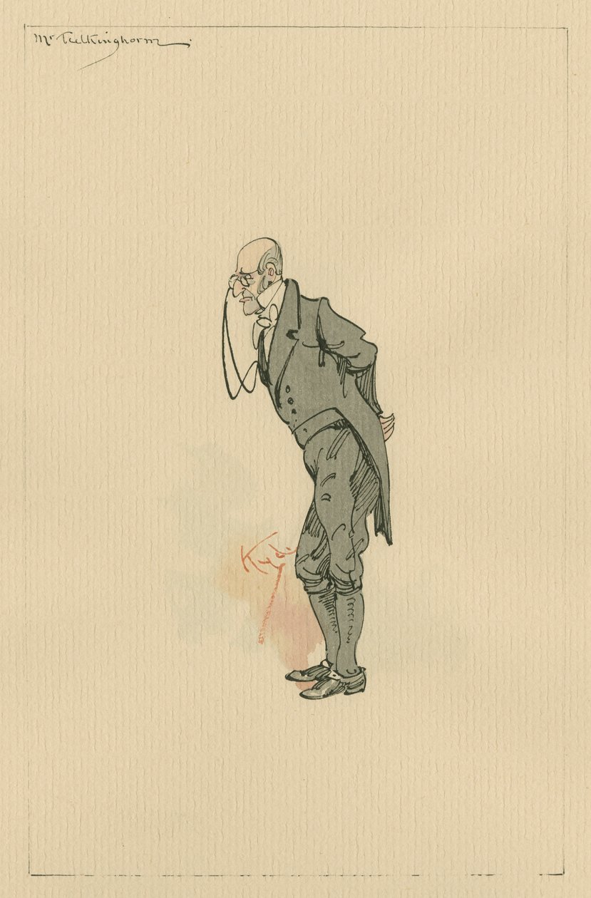 Mr Tulkinghorn, ca. 1920-tallet (penn og blekk med wc på papir) av Joseph Clayton Clarke